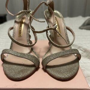 Elegant Glitter Strappy Heels